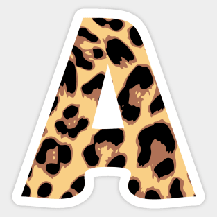 Cheetah initial letter A Sticker